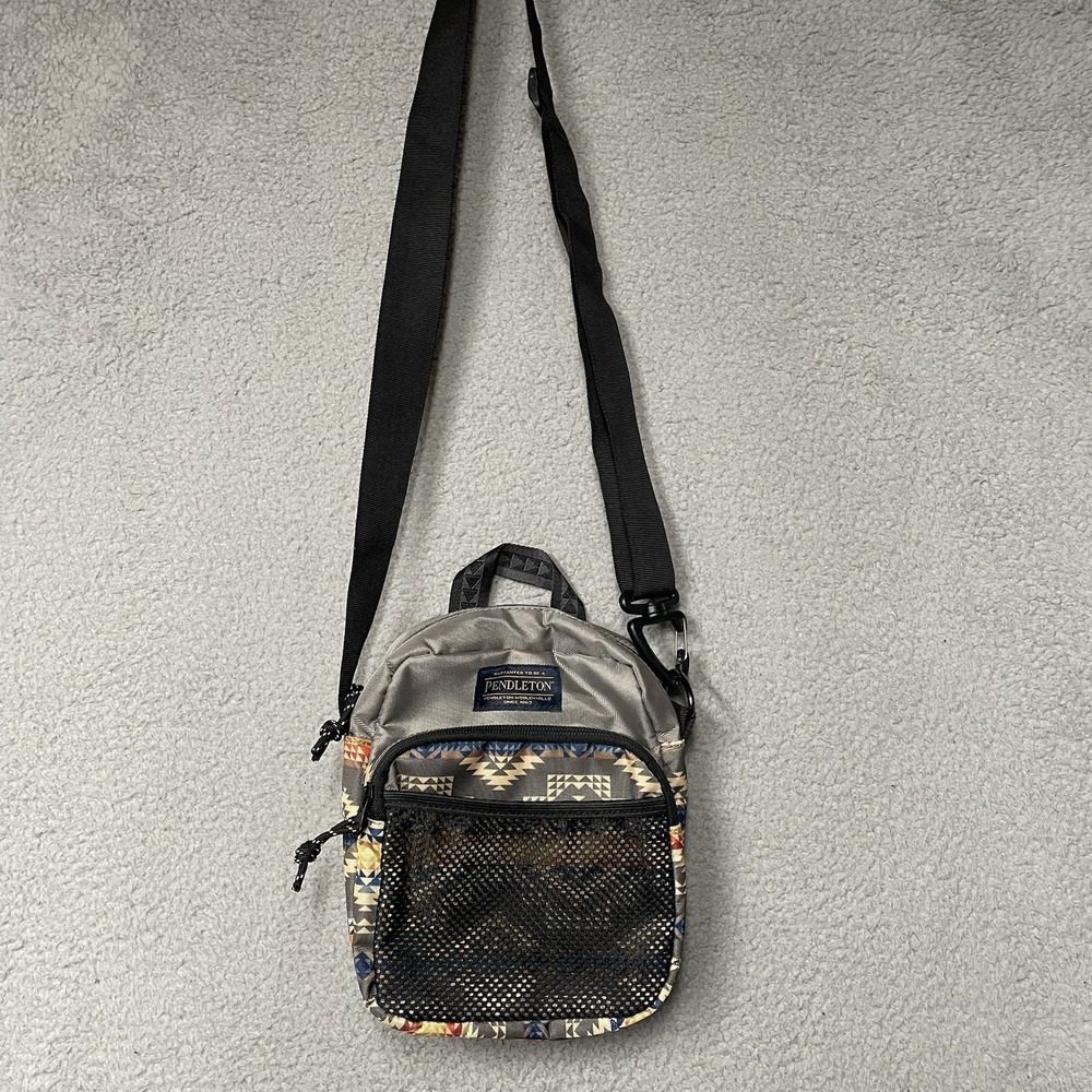Pendleton Crossbody Bag Mens Small Gray Smith Rock Aztec Festival Gear